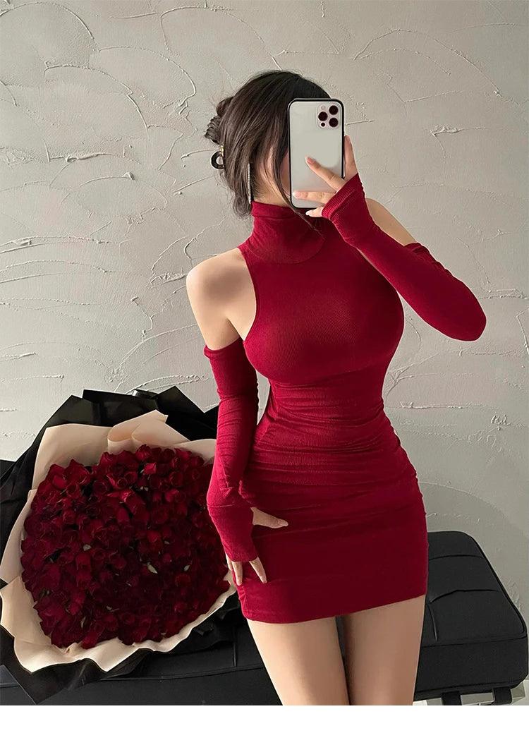 Girls sleeveless pleated mini dress korean style