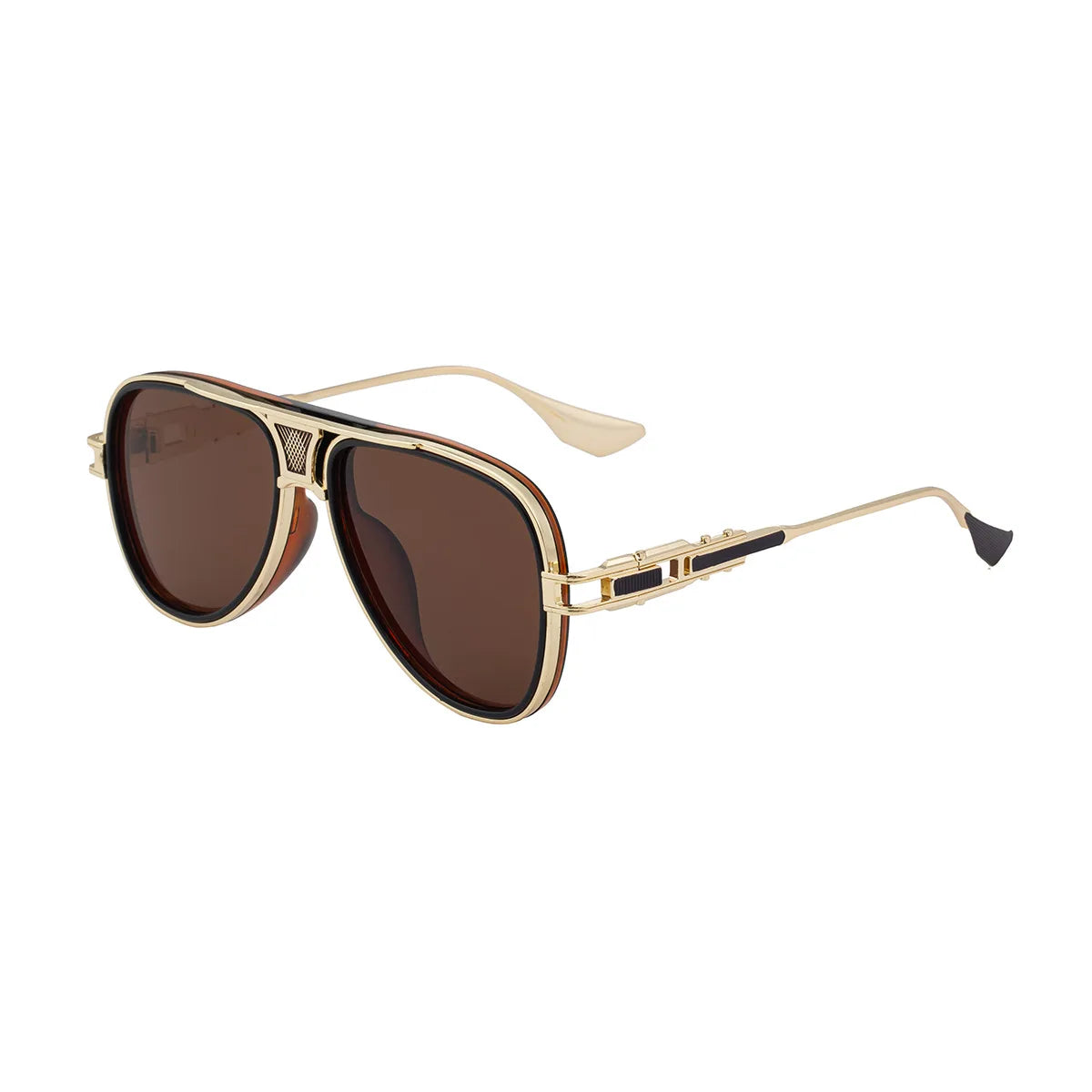 new men's pilot sunglasses retro polarized brown hd lens driving sunshade
