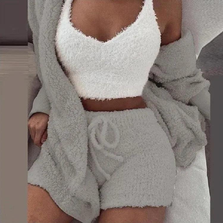 Girls winter pajama set – Cozy sleepwear with square ankle-length