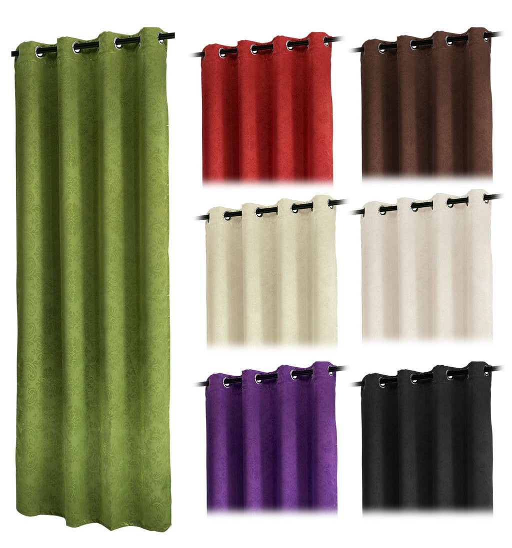 Satin Emboss / Reliefprägung bemustert Vorhang Gardine, Barock, 20370
