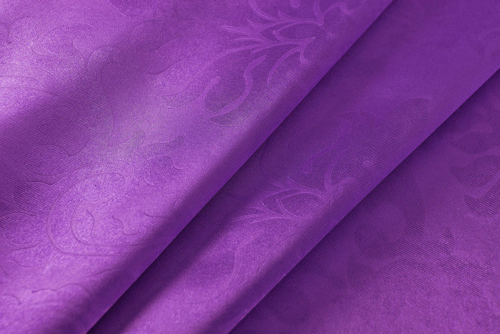 Satin Emboss / Reliefprägung bemustert Vorhang Gardine, Barock, 20370