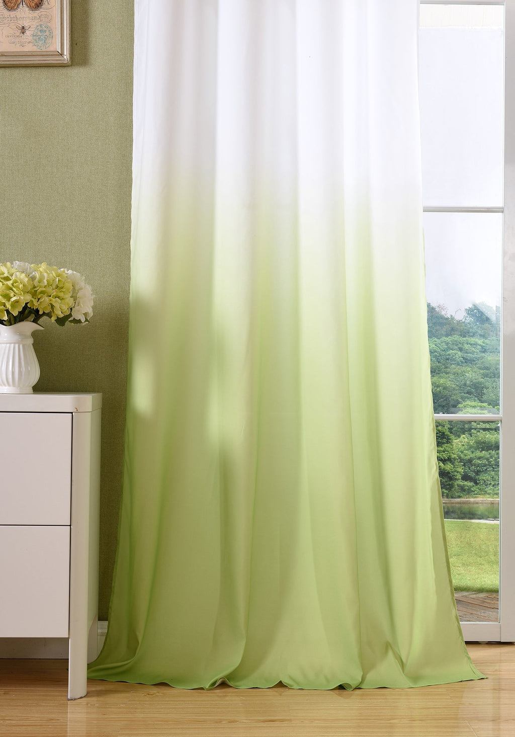 Schal blickdicht Vorhang Ösen Gardine Microsatin Farbverlauf Microfaser 204252