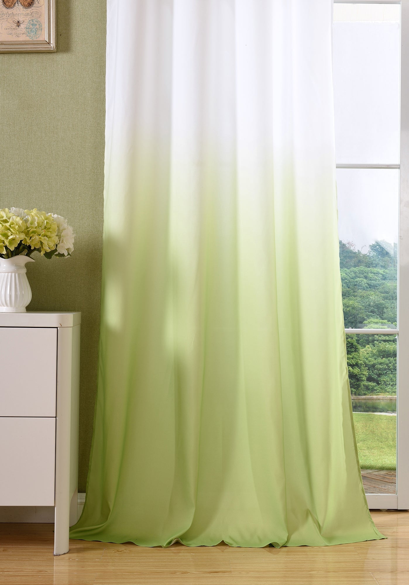 Schal blickdicht Vorhang Ösen Gardine Microsatin Farbverlauf Microfaser 204252
