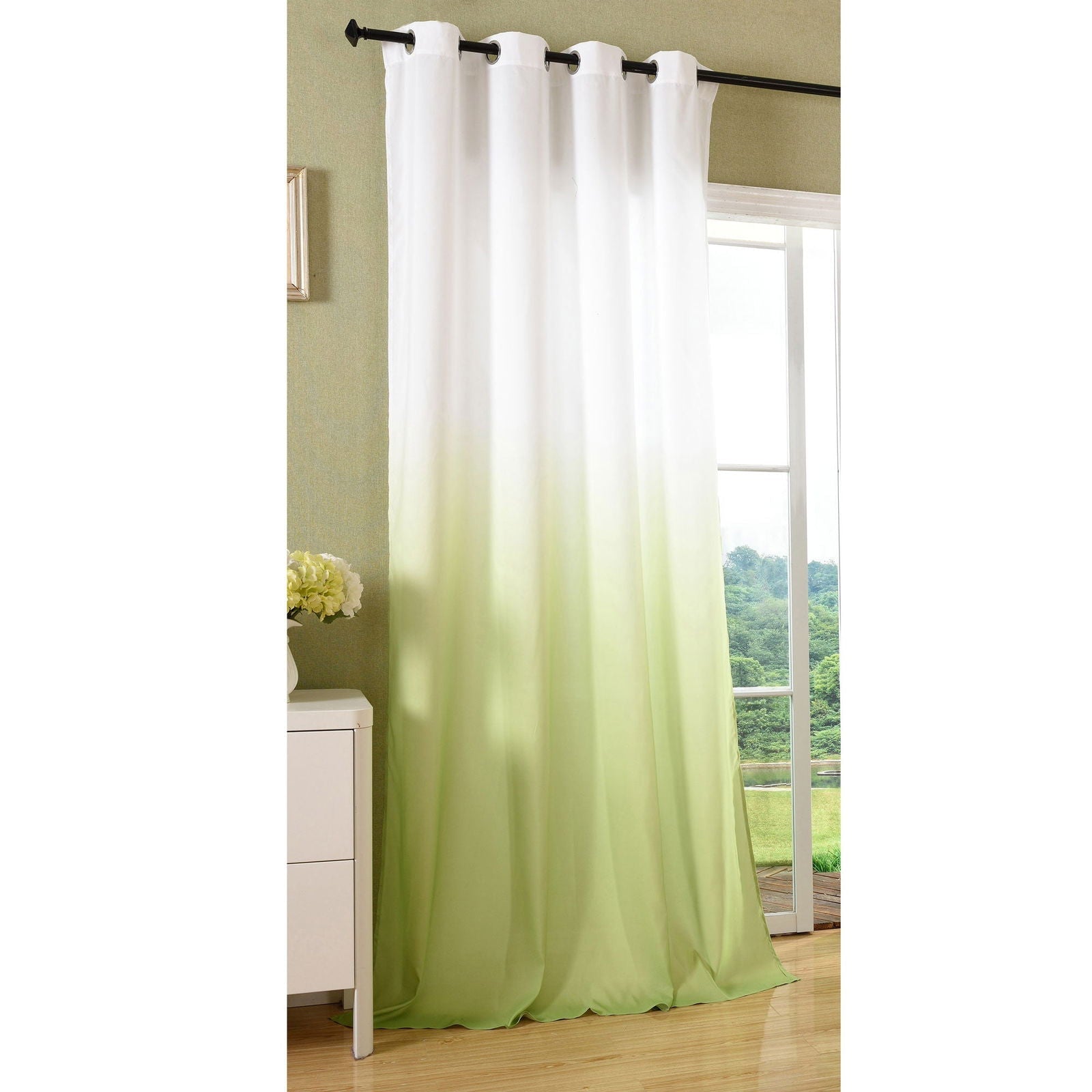Schal blickdicht Vorhang Ösen Gardine Microsatin Farbverlauf Microfaser 204252