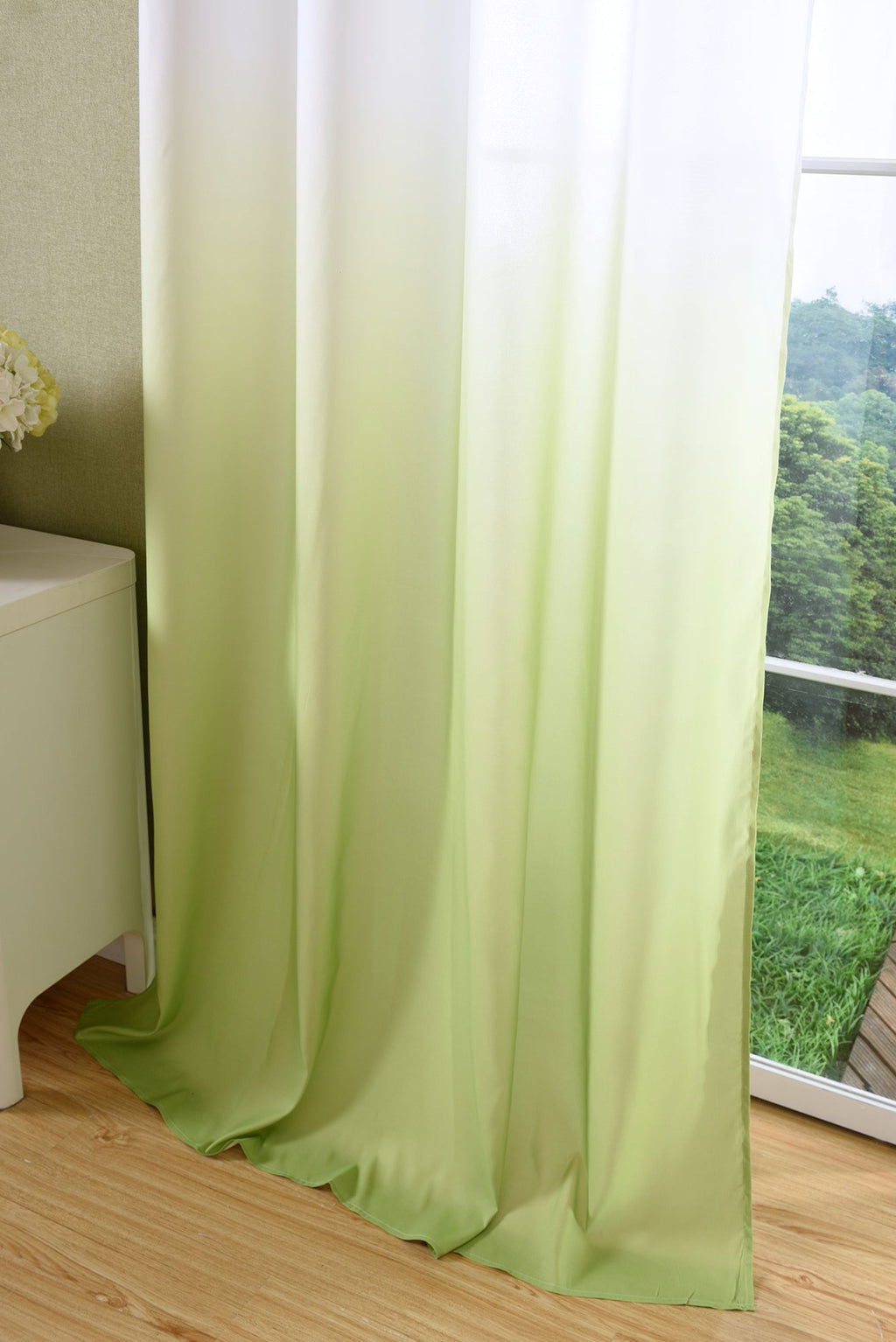 Schal blickdicht Vorhang Ösen Gardine Microsatin Farbverlauf Microfaser 204252