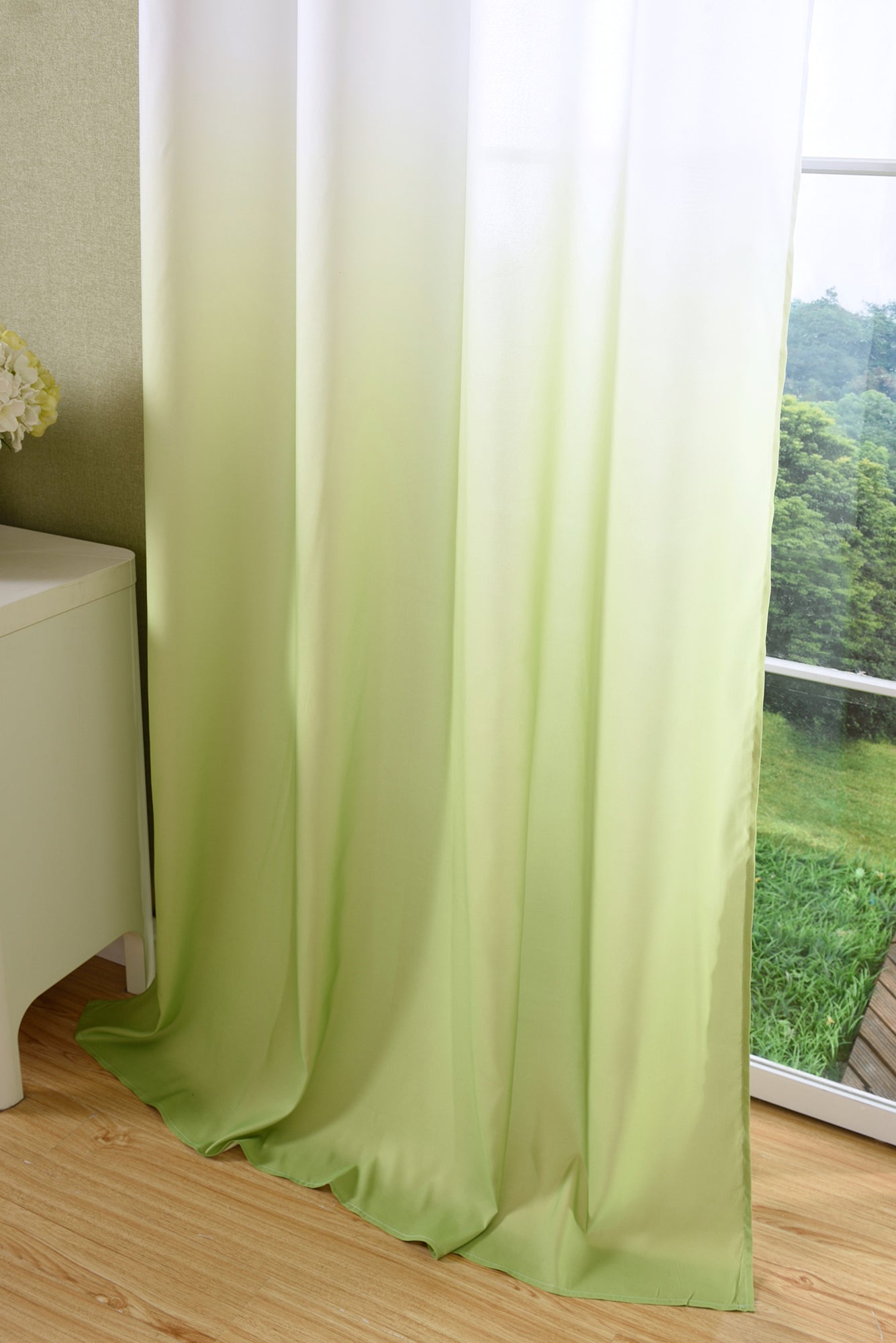 Schal blickdicht Vorhang Ösen Gardine Microsatin Farbverlauf Microfaser 204252