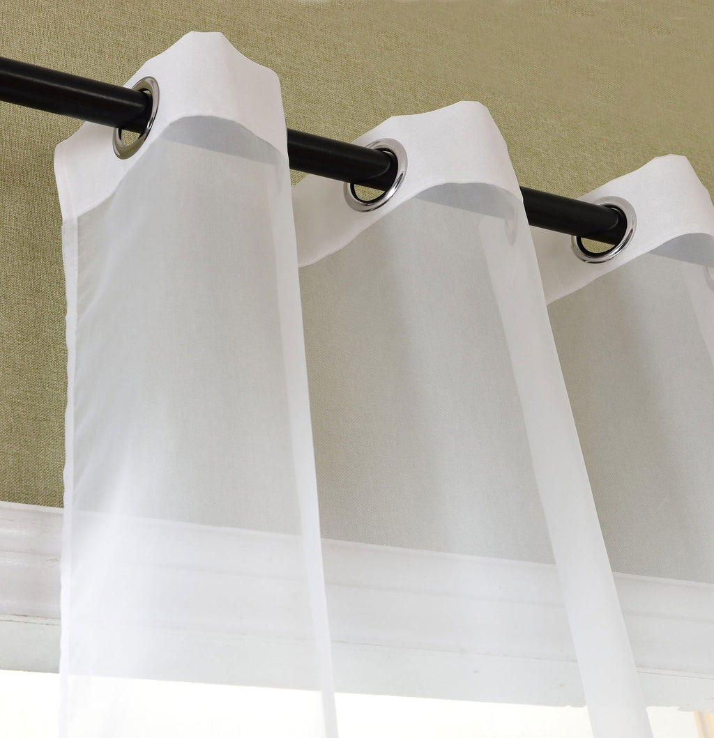 Schal transparent Farbverlauf Vorhang mit Ösen Gardine Voile 204202