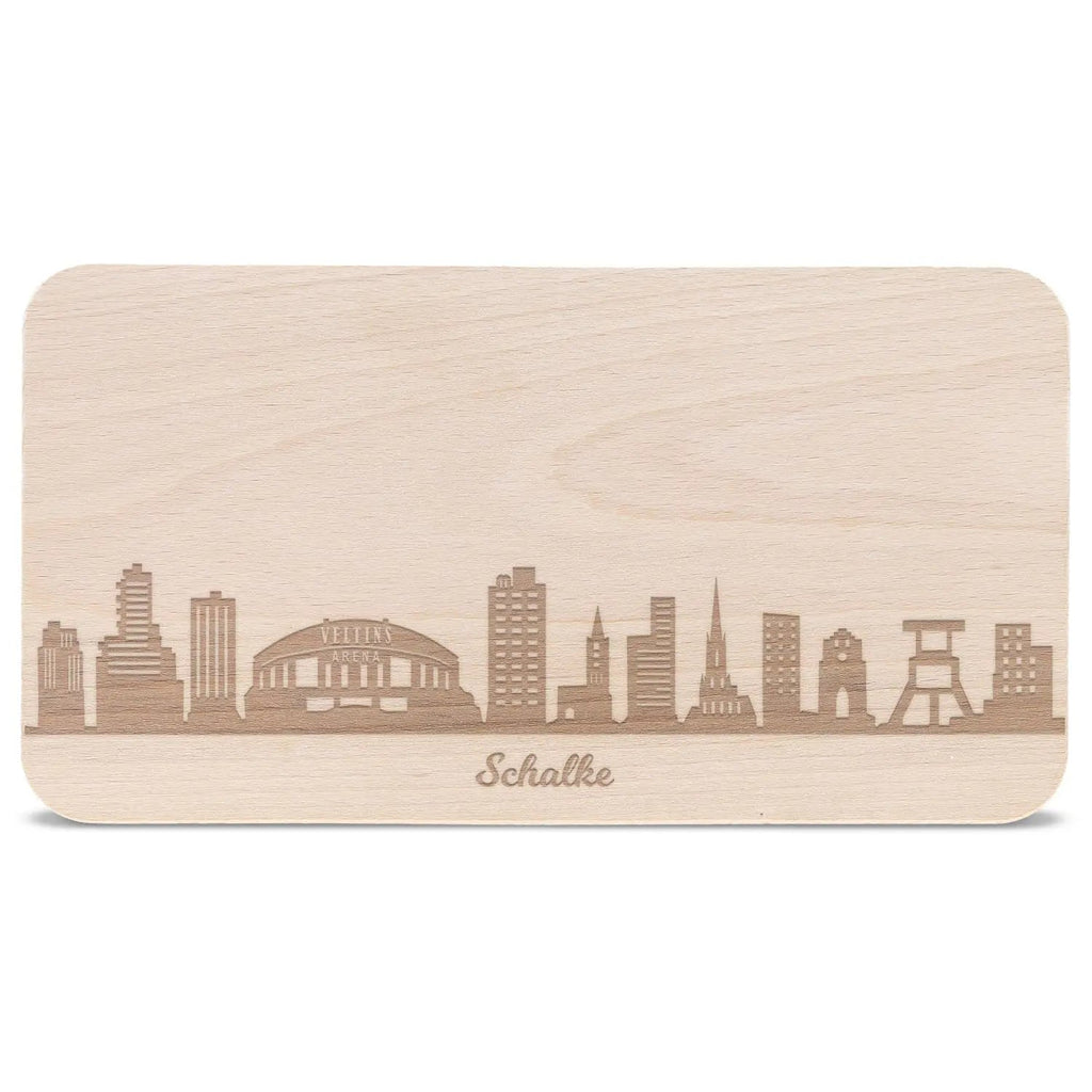 Frühstücksbrettchen Skyline Schalke