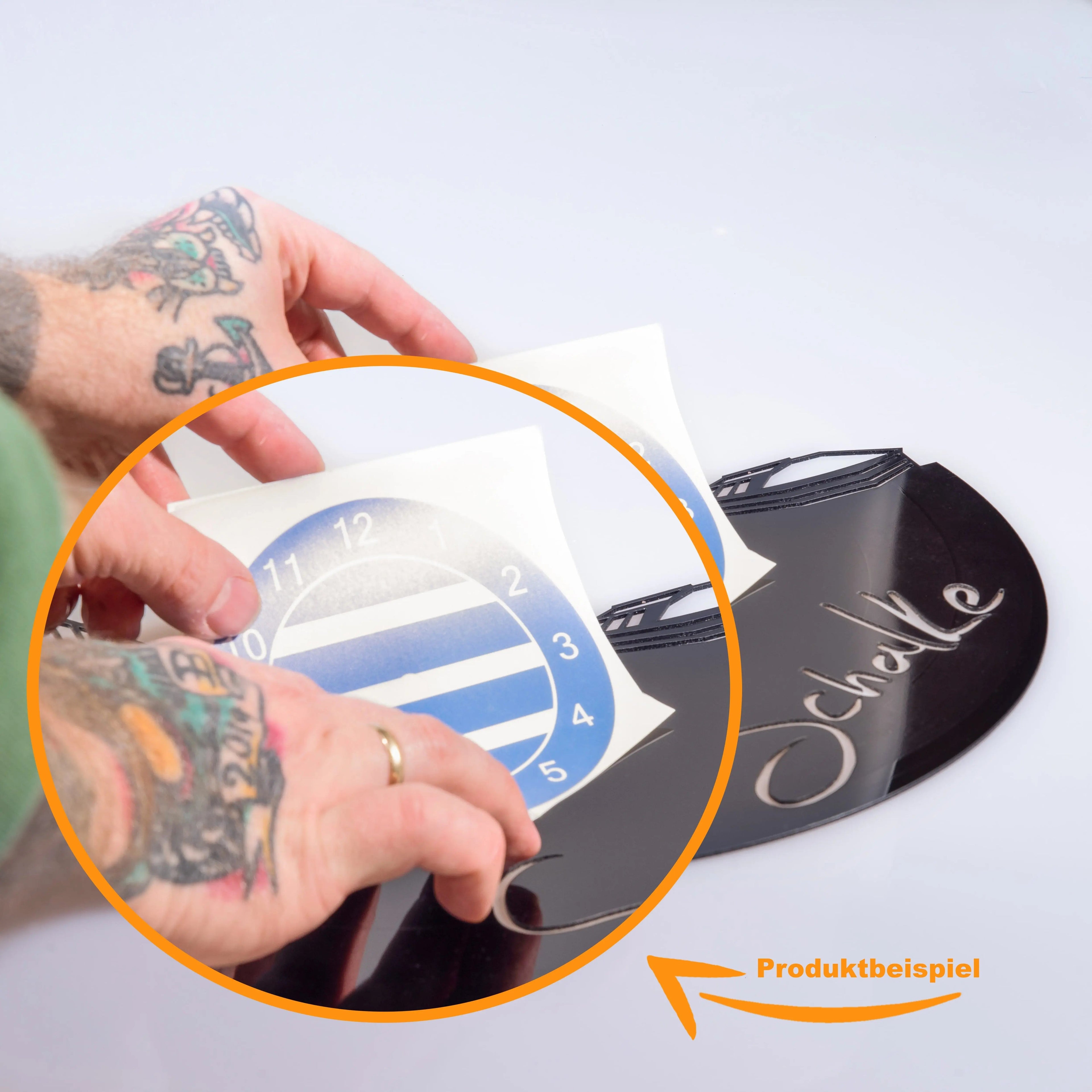 Wanduhr aus Vinyl Skyline New York