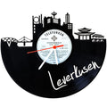 Wanduhr aus Vinyl Skyline Leverkusen