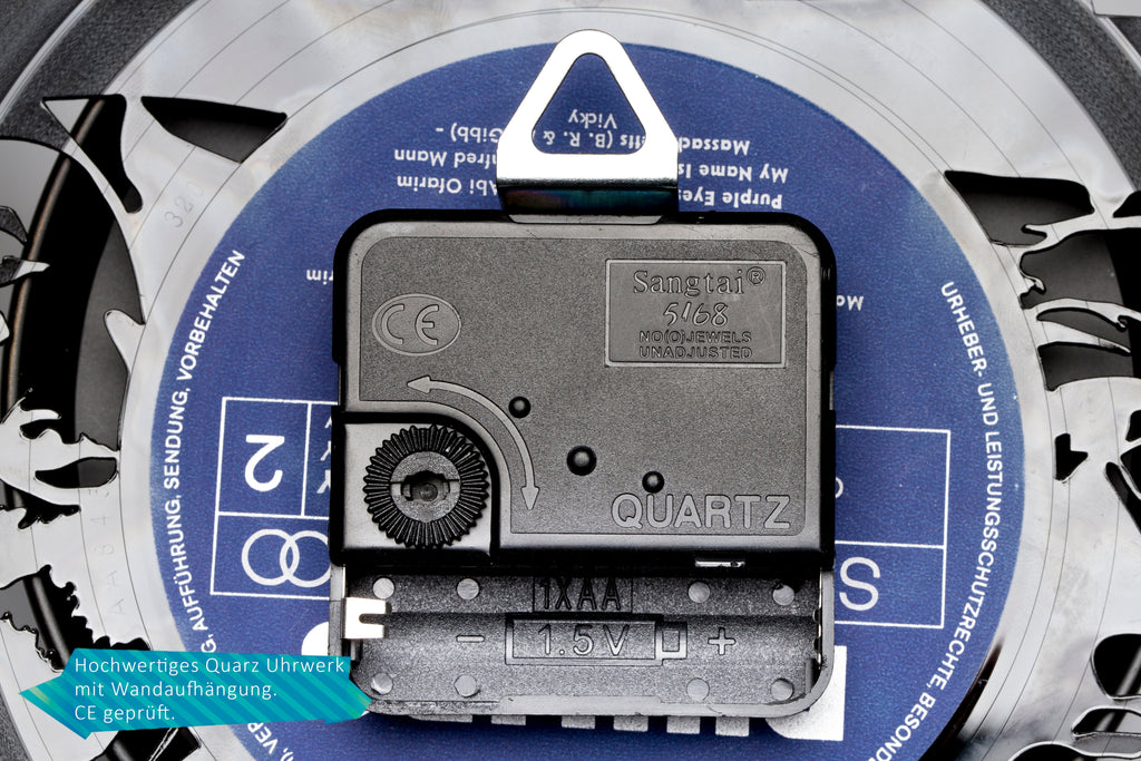 Wanduhr aus Vinyl Skyline Delmenhorst