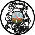 Wanduhr aus Vinyl Rockabilly