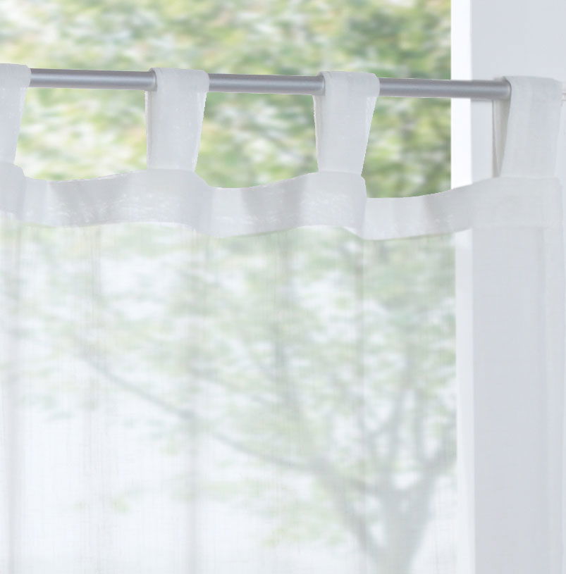 Scheibengardine »Adana« Sichtschutz Dekoration Transparent Jacquard Voile Küchenfenster Modern Streifen Musterung 10000304