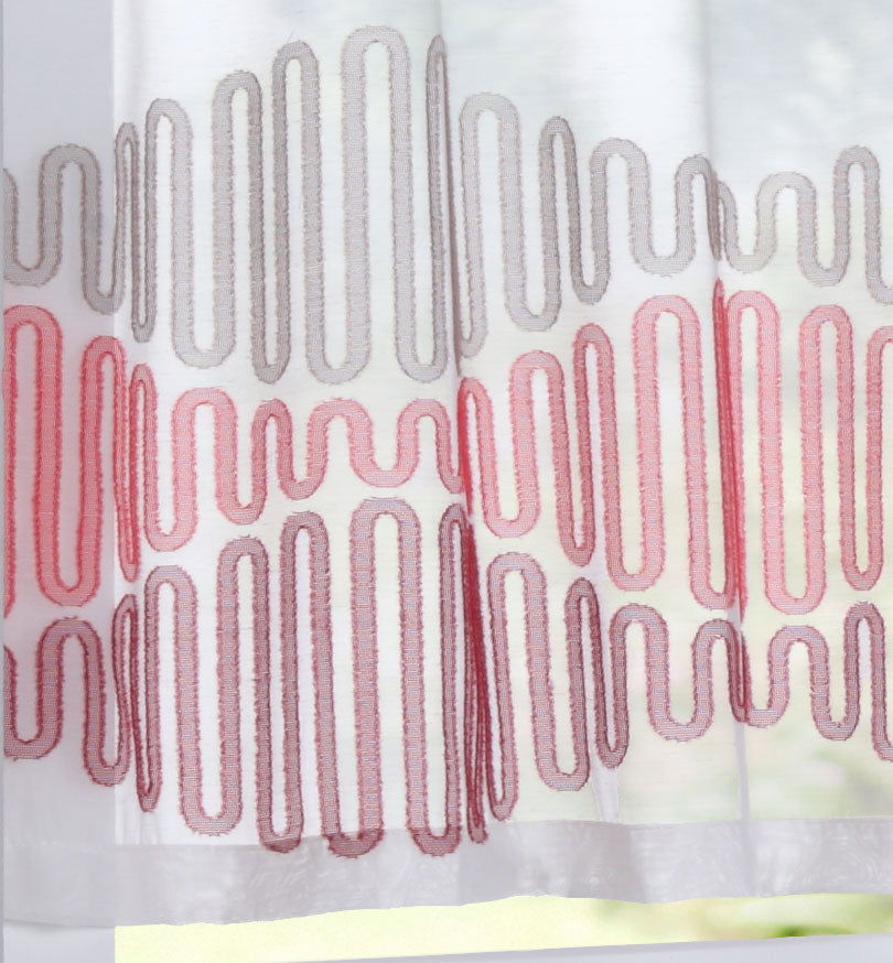 Scheibengardine »Amasya« Sichtschutz Dekoration Transparent Jacquard Voile Küchenfenster Modern Wellenform 10000308