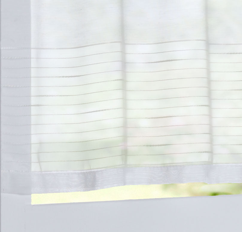 Scheibengardine »Antalya« Sichtschutz Dekoration Transparent Jacquard Voile Küchenfenster Modern Linien Muster 10000312