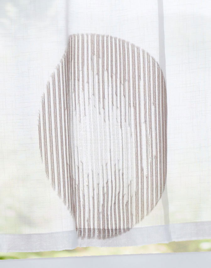 Scheibengardine »Balikesir« Sichtschutz Dekoration Transparent Jacquard Voile Küchenfenster Modern Kreise Muster 10000315