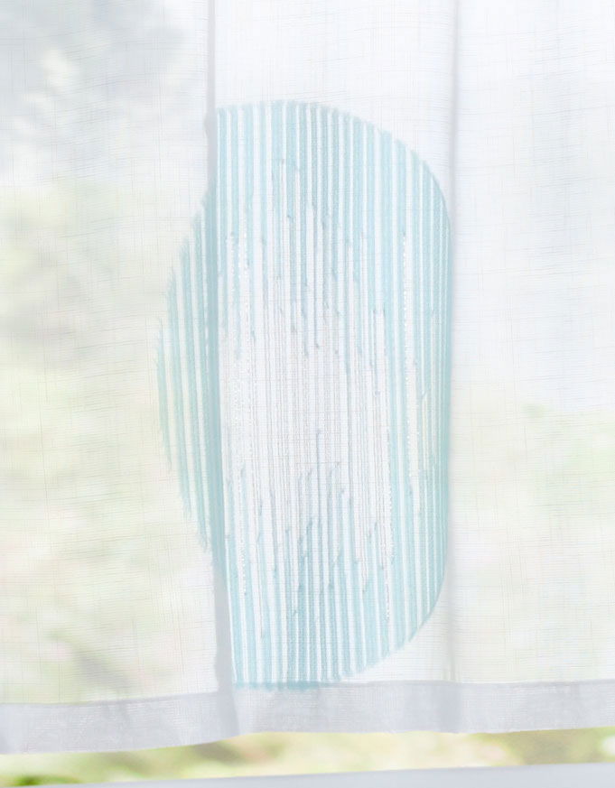 Scheibengardine »Balikesir« Sichtschutz Dekoration Transparent Jacquard Voile Küchenfenster Modern Kreise Muster 10000315