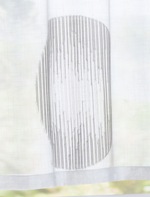 Scheibengardine »Balikesir« Sichtschutz Dekoration Transparent Jacquard Voile Küchenfenster Modern Kreise Muster 10000315
