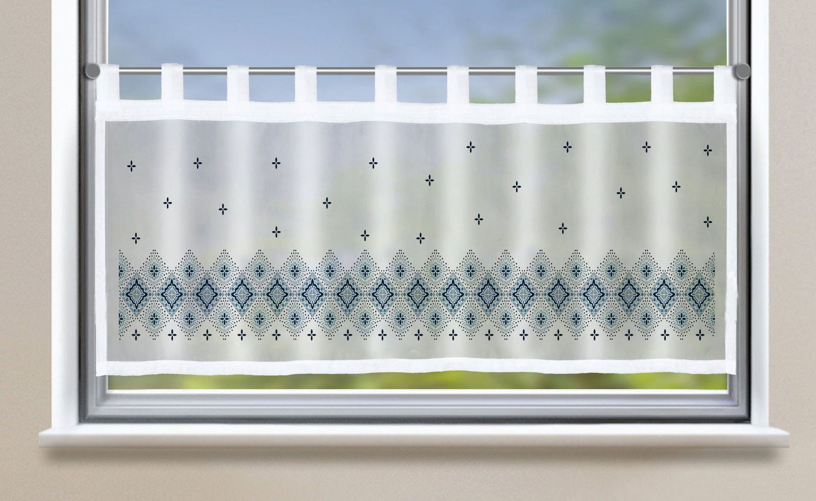 Scheibengardine »Bodrum« Bistrogardine Sichtschutz Dekoration Transparent Voile Küchenfenster Modern 2022410