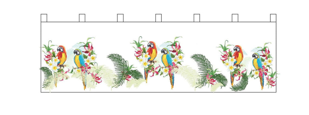 Scheibengardine »Digital Druck« Voile Kurzgardine SChlaufen Transparent Digital Druck Küche Fenster Modern 10000262