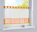 Scheibengardine »UNI« Voile Gardine Schlaufen mit Bordüre (HxB) 610700