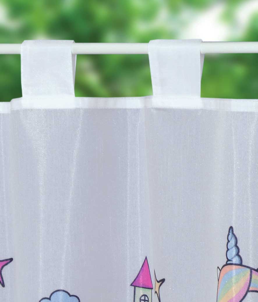 Scheibengardine Voile »Ulm« Ausbrenner Bedruckt Sichtschutz Transparent  Küchenfenster 202071