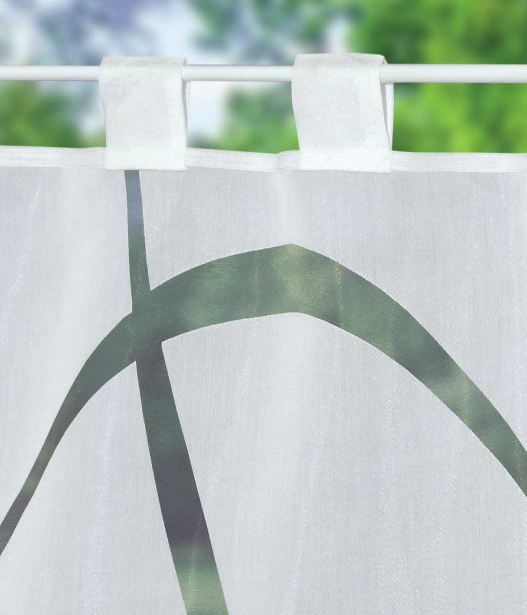 Scheibengardine Voile »Ulm« Ausbrenner Bedruckt Sichtschutz Transparent  Küchenfenster 202071