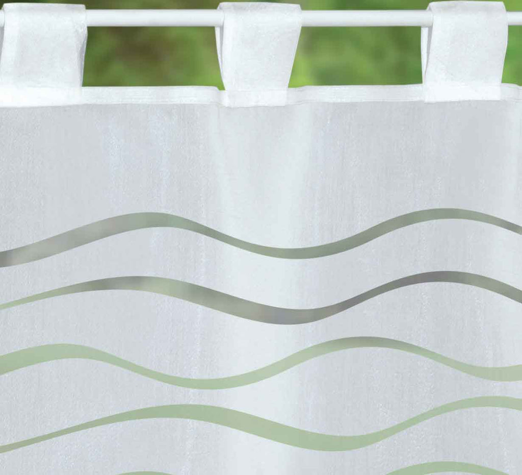 Scheibengardine Voile »Ulm« Ausbrenner Bedruckt Sichtschutz Transparent  Küchenfenster 202071