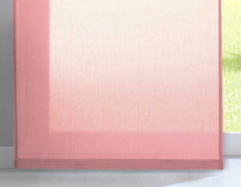Schiebegardine »Nizza« Baumwoll-Voile Halbvoile Transparent Flächenvorhang mit Paneelwagen und Beschwerungsstange 2019032