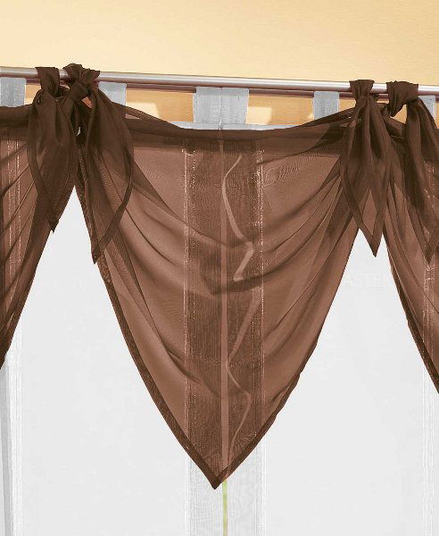 Segeltuch Querbehang aus transparentem Voile, die ideale Ergänzung zu unseren Gardinen 61003