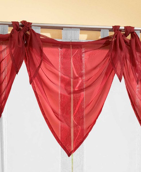 Segeltuch Querbehang aus transparentem Voile, die ideale Ergänzung zu unseren Gardinen 61003