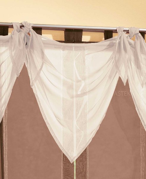 Segeltuch Querbehang aus transparentem Voile, die ideale Ergänzung zu unseren Gardinen 61003