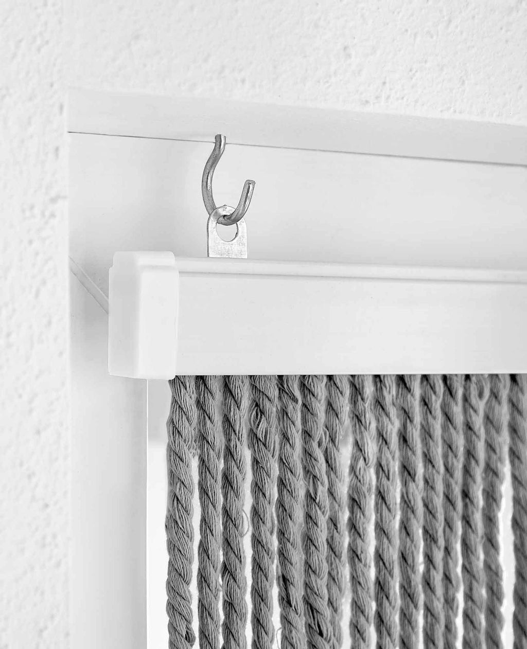 Seilvorhang Türvorhang aus Baumwollseil für Insektenschutz und Privatsphäre - Einfache Installation und Verwendung 2022610N