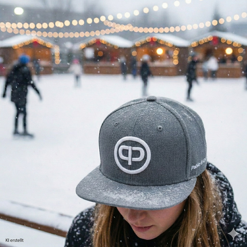 Snapback Cap - Granite & White