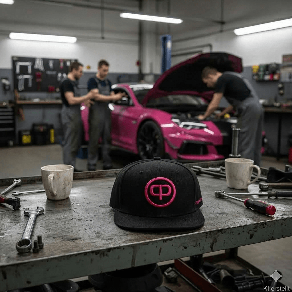 Snapback Cap - Black & Pink