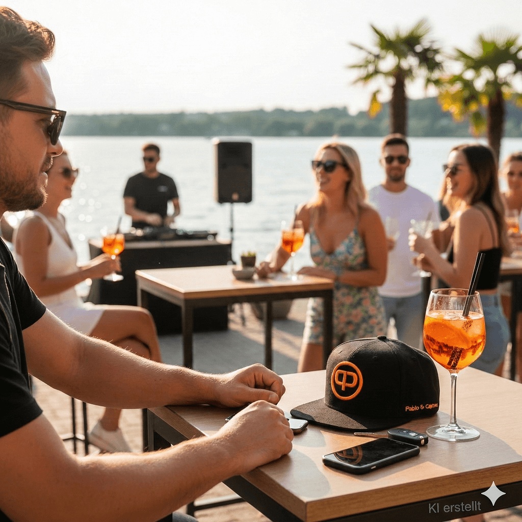 Snapback Cap - Black & Orange