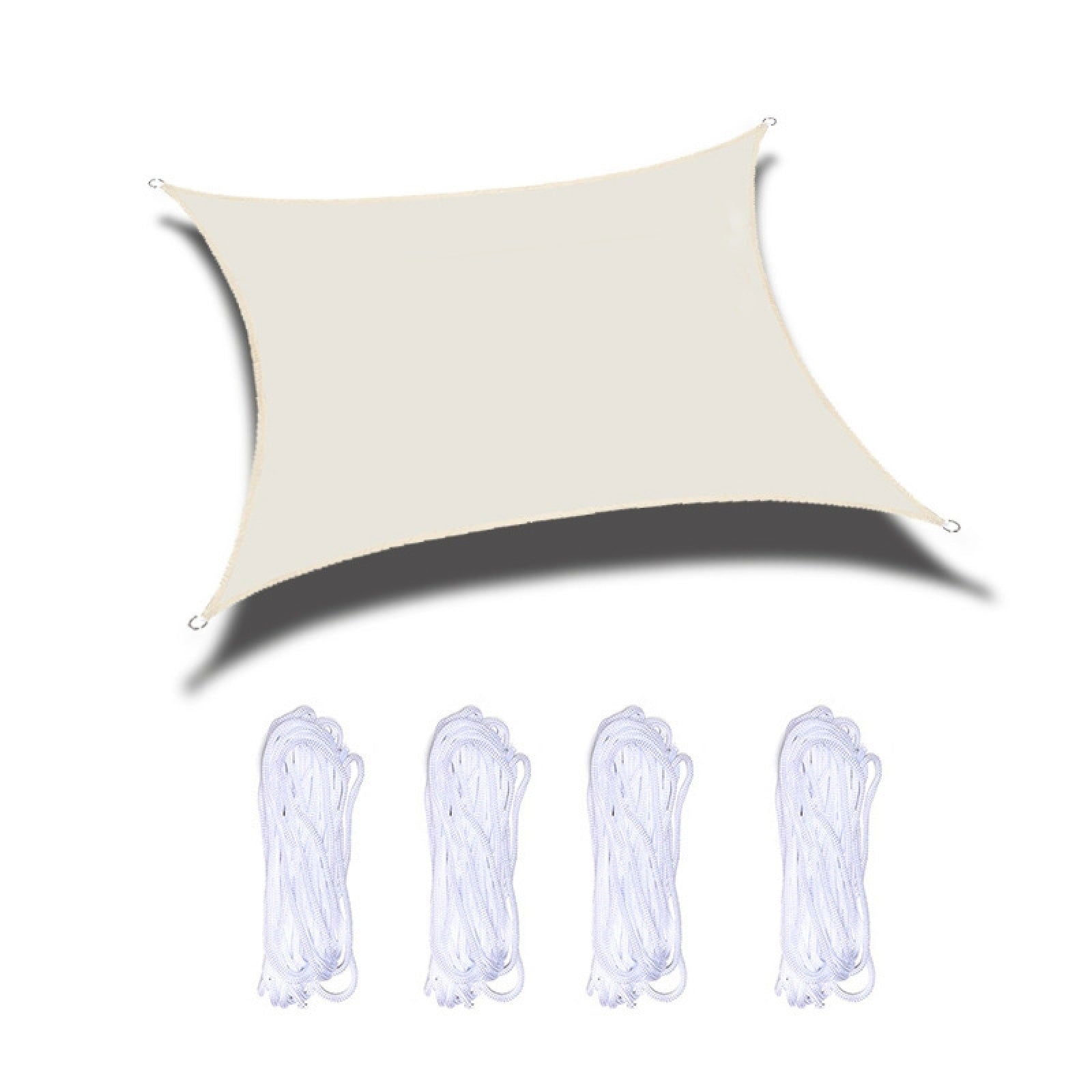 Sonnensegel Sonnenschutz Set inkl Befestigungsseile Wasserabweisend Polyester UV Schutz Windschutz Wetterschutz für Balkon Garten Terrasse 2023900N