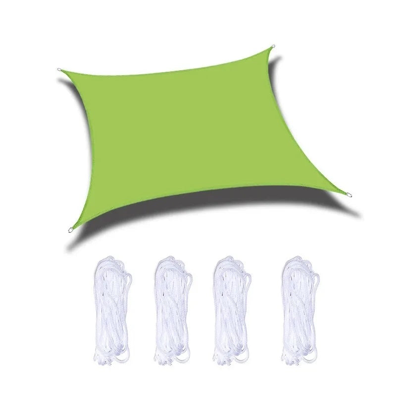 Sonnensegel Sonnenschutz Set inkl Befestigungsseile Wasserabweisend Polyester UV Schutz Windschutz Wetterschutz für Balkon Garten Terrasse 2023900N