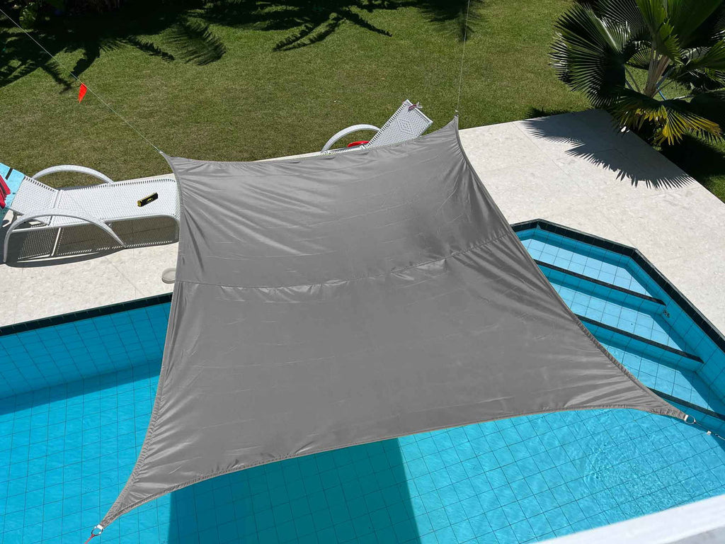Sonnensegel Sonnenschutz Set inkl Befestigungsseile Wasserabweisend Polyester UV Schutz Windschutz Wetterschutz für Balkon Garten Terrasse 2023900N