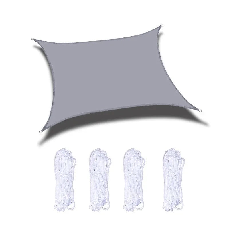 Sonnensegel Sonnenschutz Set inkl Befestigungsseile Wasserabweisend Polyester UV Schutz Windschutz Wetterschutz für Balkon Garten Terrasse 2023900N