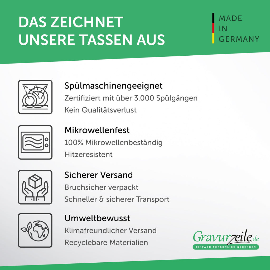 Bedruckte Tasse mit Spruch Große Herzen wie Deins