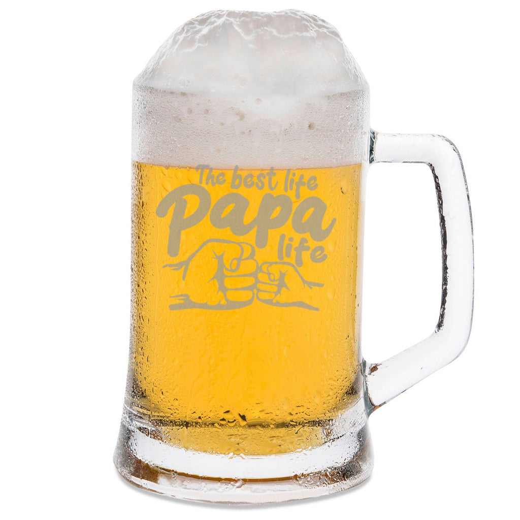 Montana Bierkrug mit Gravur "The best life Papa life"