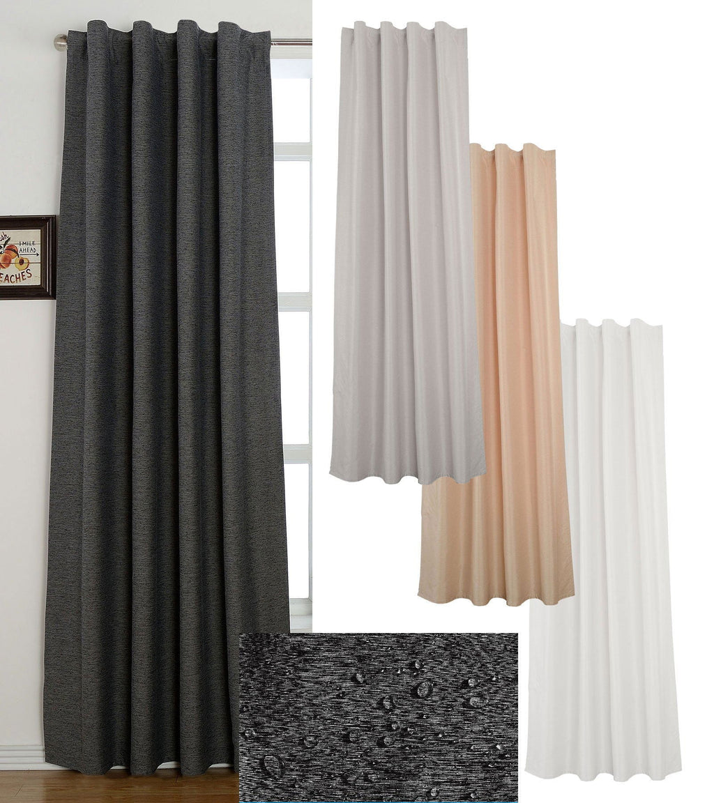 Thermo Jacquard Vorhang Oslo verdeckte Schlaufen Polar Fleece Verdunkelung Schutzabweisend (Höhe x Breite in cm) 20460