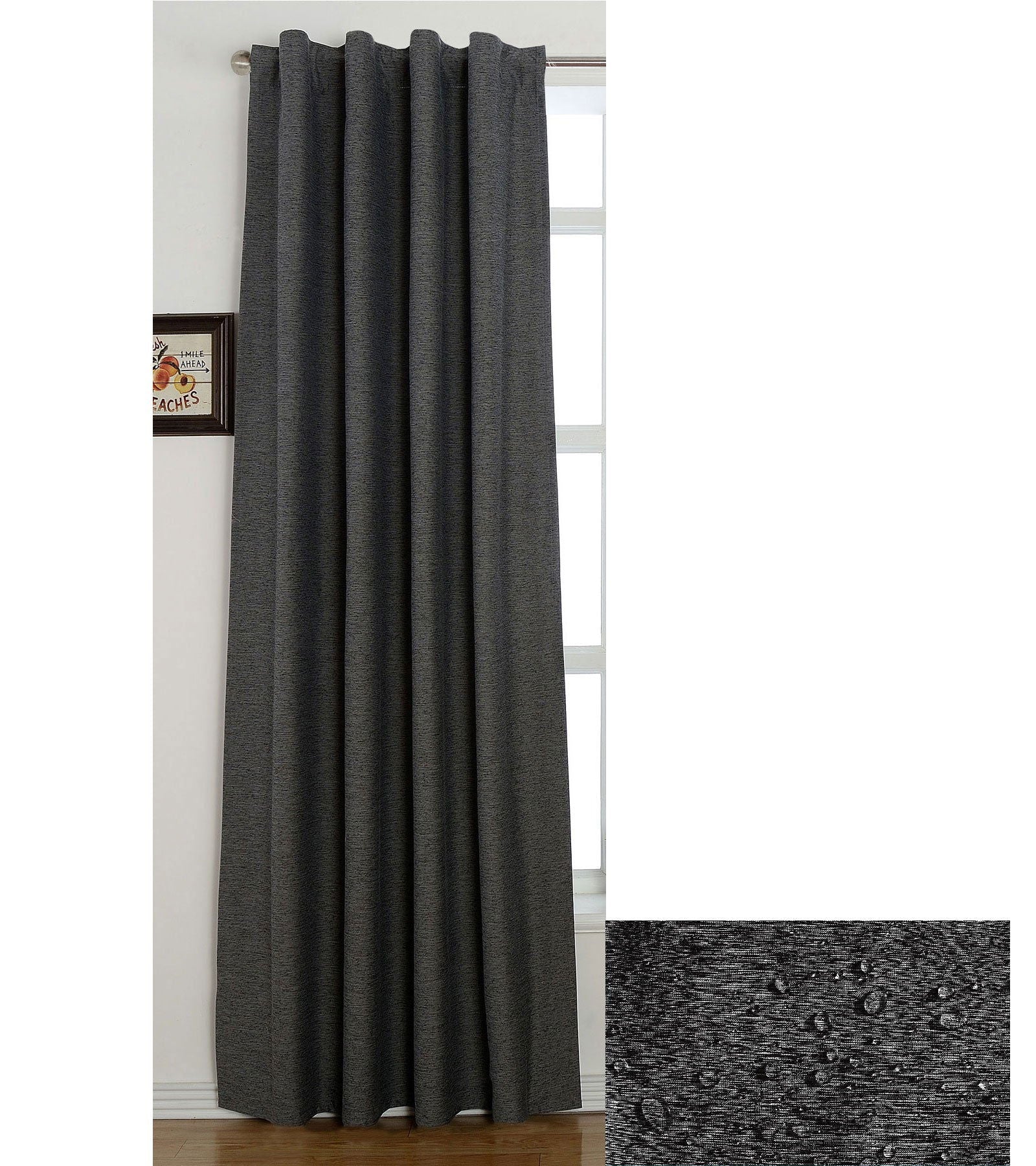Thermo Jacquard Vorhang Oslo verdeckte Schlaufen Polar Fleece Verdunkelung Schutzabweisend (Höhe x Breite in cm) 20460
