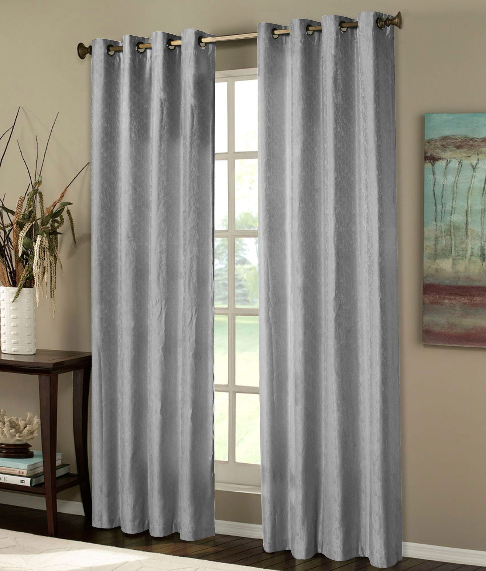 Thermo Ösen Vorhang mit Polar Fleece Rücken - 20500- 350gr./m², Gardine Matt Verdunkelungsstoff Blickdicht. 245cm x 140cm (HxB),  20500 20500