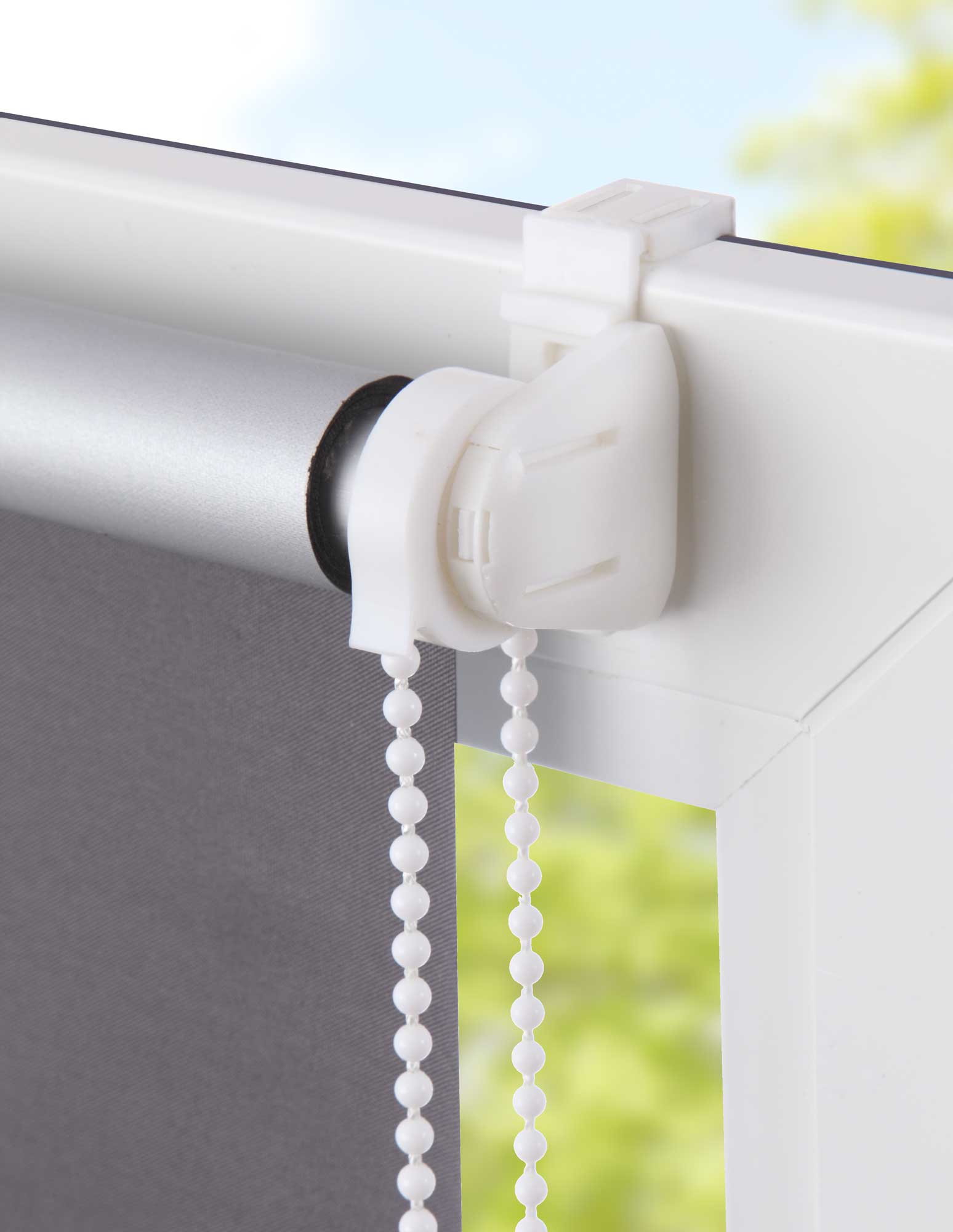Thermo Seitenzugrollo Klemmfix Kettenzug Rollo  Easyfix mit Thermobeschichtung energie sparend  62400