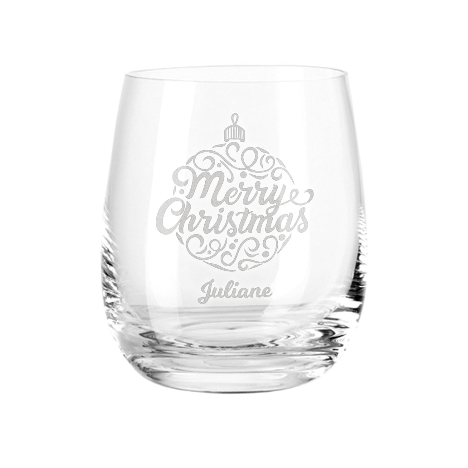 Teelicht mit Gravur - Weihnachtsdeko - Weihnachtskugel - Personalisiert mit Name