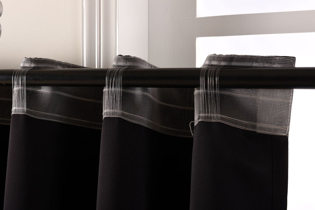 Transparente Gardine Vorhang Schal verdeckte Schlaufen Lurex Garn glänzend (Höhe x Breite cm) 20477