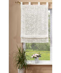 Transparentes Raffrollo aus Jacquard, luftiger Voile im eleganten Design 610009