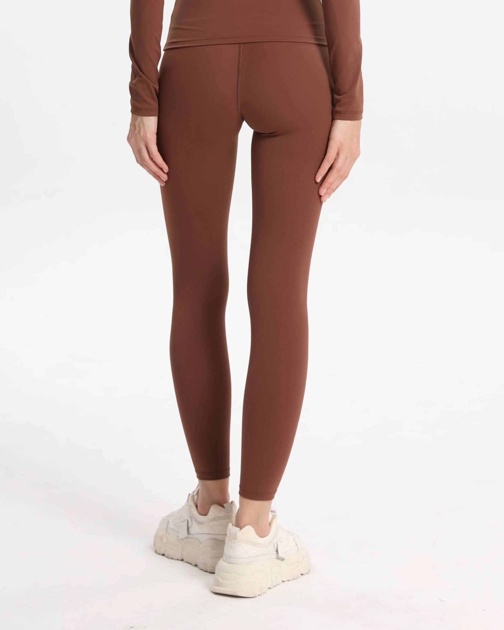 Leggings High Waist soft figurbetont – Braun